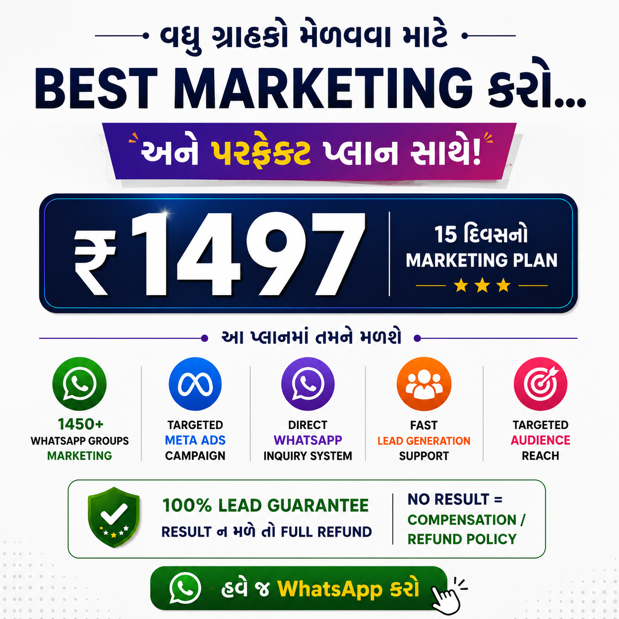 120+ Quality Leads Guaranteed Plan - 15 Days Marketing Campaign